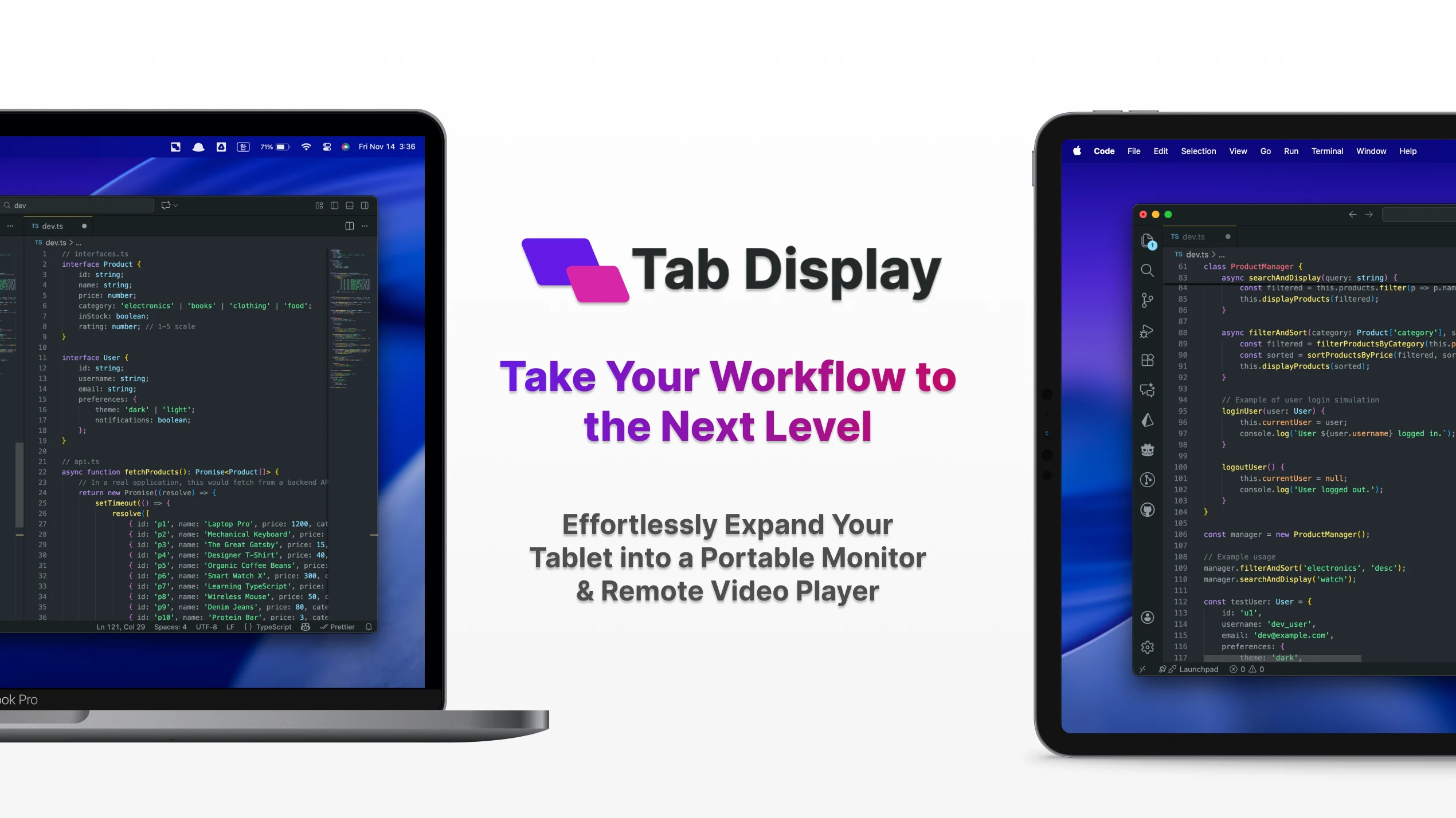 Tab Display - Portable Monitor screenshot